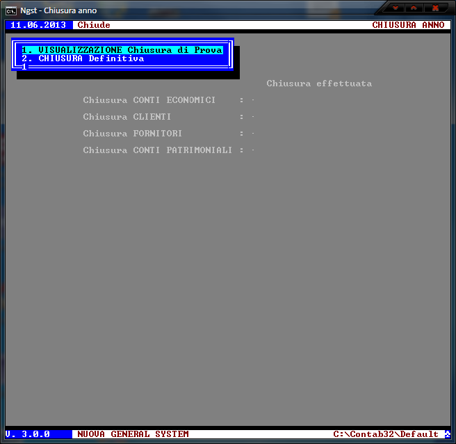 Chiusura Anno – Scelta Chiusura di prova o definitiva