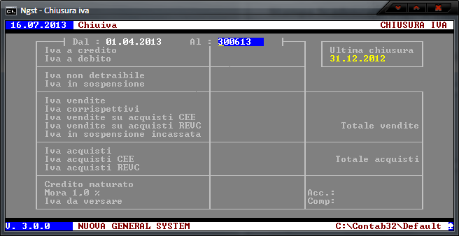 Chiusura IVA – Scelta periodo