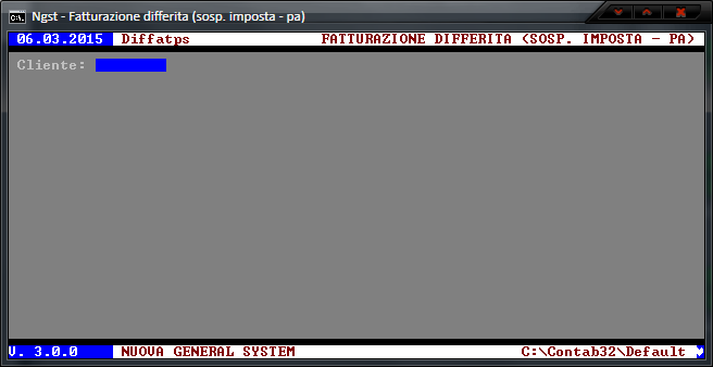 Fatturazione Differita (Sosp. - PA) - Scelta Cliente