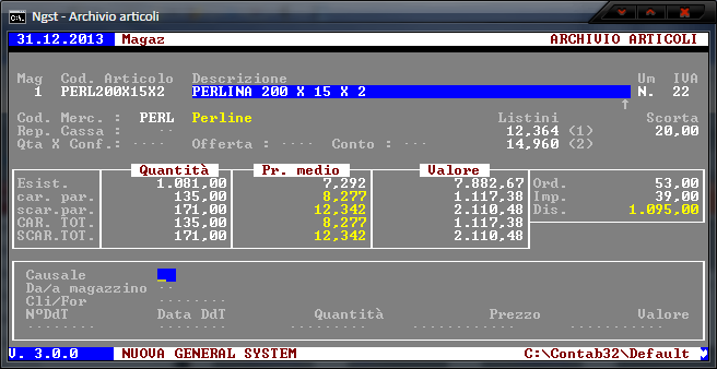 Movimentazione Magazzino