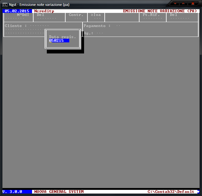 Emissione Note Variazione (PA)