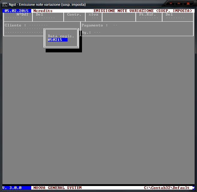 Emissione Note Variazione (Sosp.)