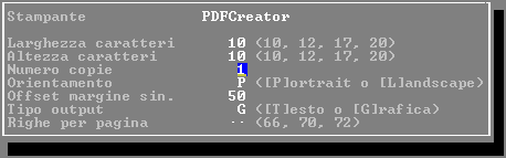 Impostazioni Stampante