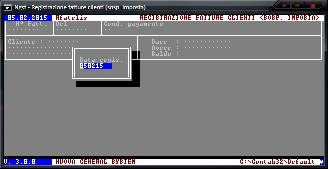Registrazione Fatture (Sosp.)