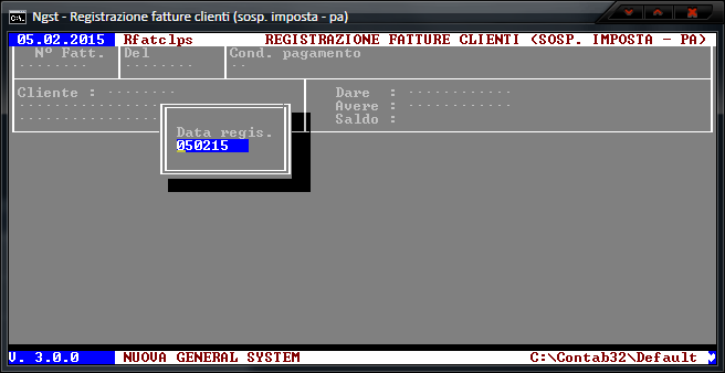 Registrazione Fatture (Sosp. - PA)