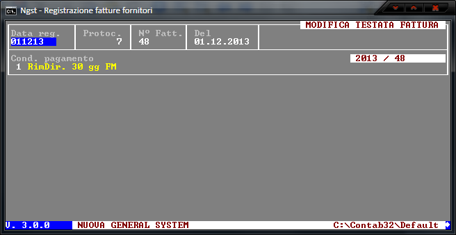 Registrazione Fatture Fornitori – Modifica