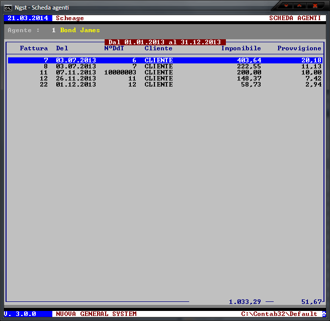 Stampa Schede Agenti – Visualizzazione