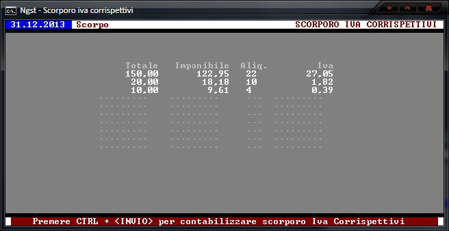 Scorporo Iva Corrispettivi – Contabilizzazione scorporo Iva