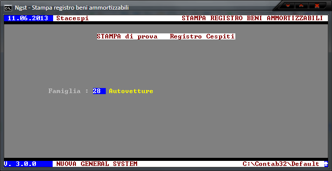 Stampa Registro dei Beni Ammortizzabili – Scelta Famiglia