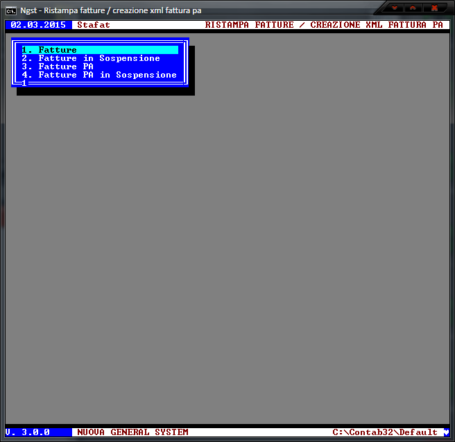 Ristampa Fatture/Scelta tipologia Fattura