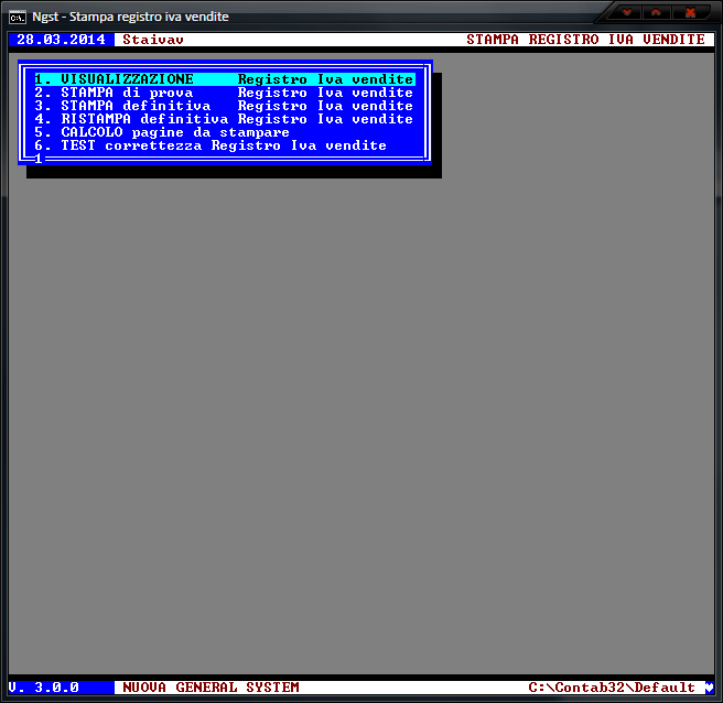 Stampa Registro IVA Vendite
