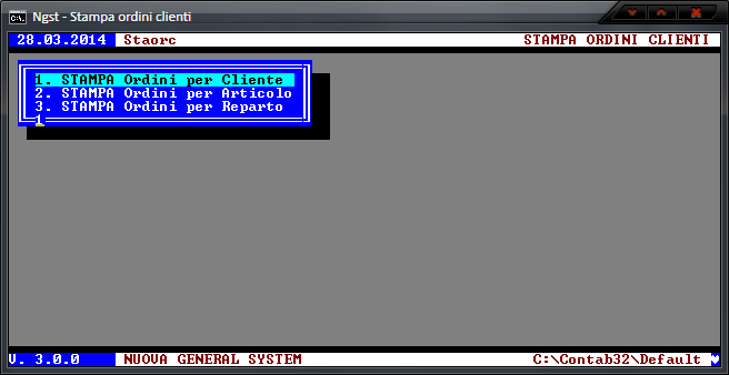 Stampa Ordini Clienti