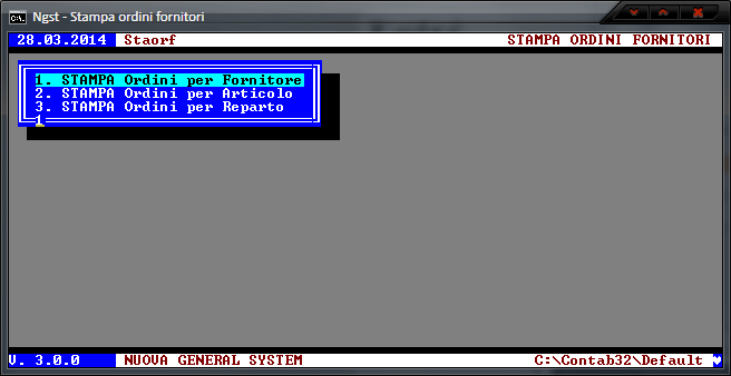 Stampa Ordini Fornitori