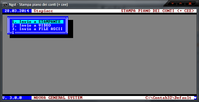 Stampa Piano dei Conti CEE